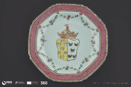 Prato ladeiro de serviço de encomenda de Sebastião Xavier da Gama Lobo