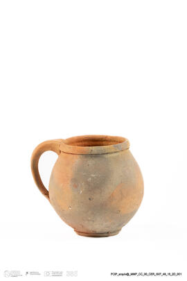 Vasilha de barro com asa