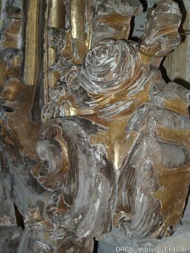 Reboco capela-mor -pormenor