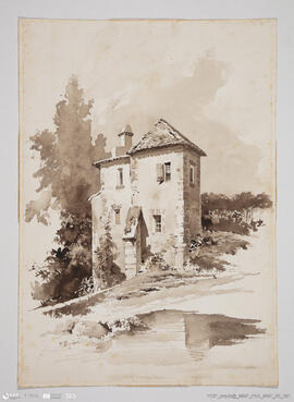 Paisagem com casa e arvoredo