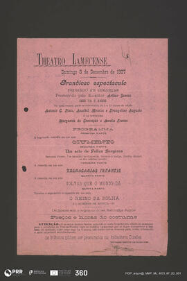 Ciumento; Um acto de Folies Bergères; Velhacarias Infantis; Voltas que o Mundo dá; O Reino da Bolha