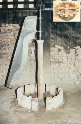 Produção do molde. Aspeto geral da grelha, coluna, eixo, cércea e cesta