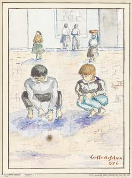 Rapazes jogando o berlinde