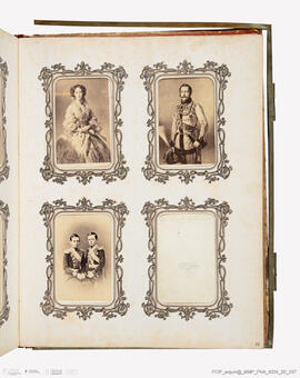 Álbum com retratos de membros das famílias reais europeias