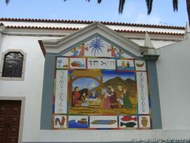 Detalhe de pintura na fachada