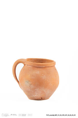 Vasilha de barro com asa