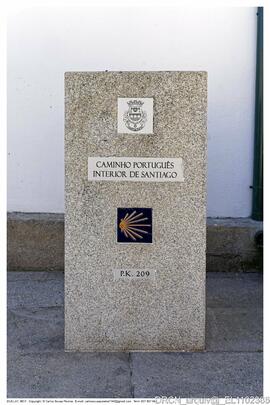 Placa informativa do Caminho de Santiago