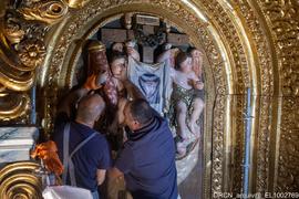Nave, Alçado Sul, Retábulo Calvário, Relevo, Recolocação