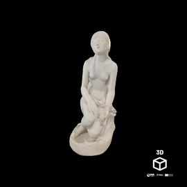 Agar sentada no rochedo