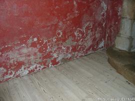 Problemas de humidade no interior da igreja - Parede da Fachada Principal, junto à Torre Sineira