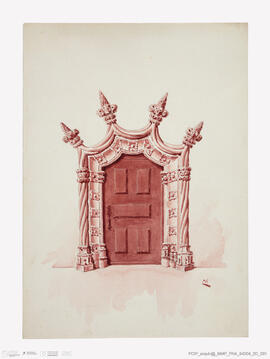 Porta de acesso aos aposentos da Rainha D. Maria Pia