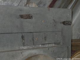 Retábulo-mor - base peanha - escultura São Bento - vestígios douramento