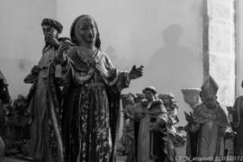 Coro baixo, Esculturas capela-mor e cruzeiro