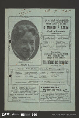 O Mundo é assim (Cosi va il mondo); Os auctores dos meus dias