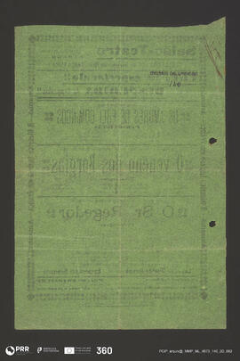 Os Amores de Frei Domingos; O Veneno dos Borgias; O Sr. Regedor