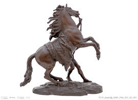 Cavaleiro segurando cavalo