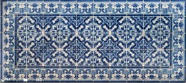 Azulejo padrão vegetalista, azul e branco