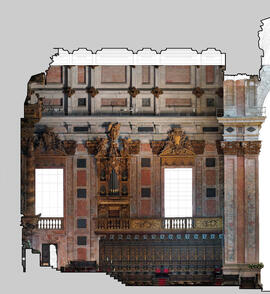 Integração de peças desenhadas com ortofotografias - Alçado sul