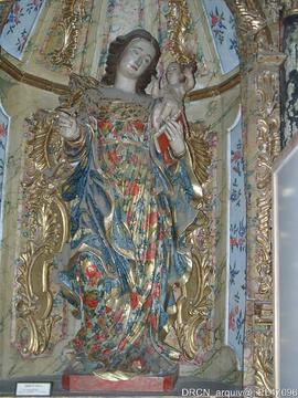Escultura Nossa Senhora Retábulo Nossa Senhora corredor lateral coro baixo-Evangelho