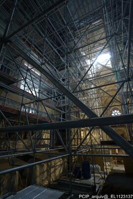 Capela-mor – Estruturas de andaimes