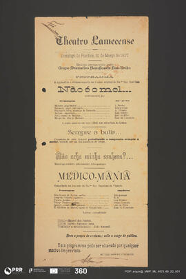 Não é o mel...; Sempre a bulir; Não acha minha senhora [?]...; Medico-Mania