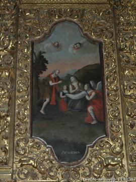 Pintura cavalete - cadeiral - restauro Carlos Nodal - recolocação