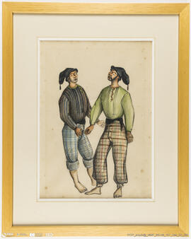 Pescadores em trajo de trabalho