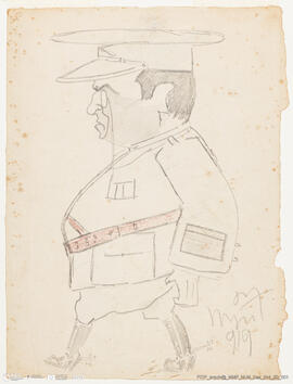 Figura de oficial de perfil