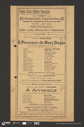 O Processo de Mary Dugan; A Ameaça