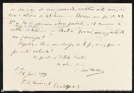 Bilhete Postal de José Malhoa para Augusto Gama