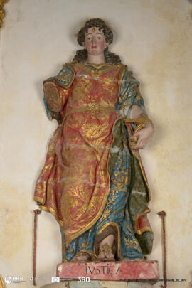 Escultura das virtudes. Justiça