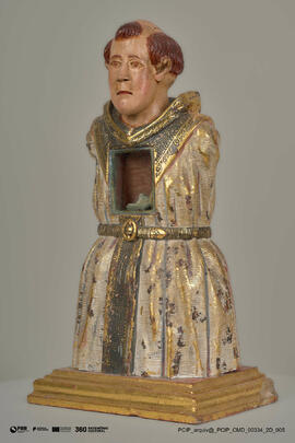 Relicário de um Santo monge (meio-corpo)