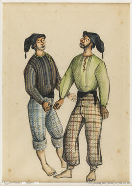 Pescadores em trajo de trabalho