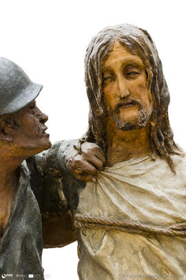 Paixão de Cristo: Cristo, Guardas do Templo e Servo (do conjunto Jesus em casa de Anás)