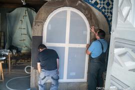 Nave, Alçado Norte, Moldura tela Última Ceia, Montagem