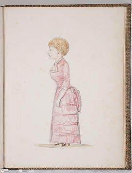 Caricatura de personagem feminina desconhecida