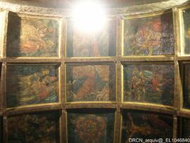 Abóbada capela-mor – Pinturas em caixotões