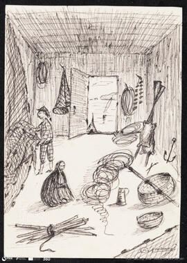 Título desconhecido (interior de cabana de pescadores)