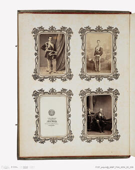 Álbum com retratos de membros das famílias reais europeias