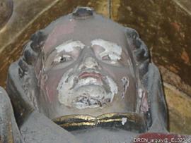 Escultura São Bento-pormenor- Retábulo coro baixo-Evangelho