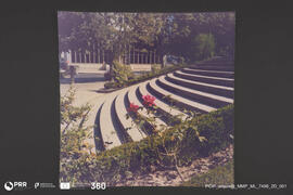 Viseu, Rossio. Pormenor de escadório da igreja dos Terceiros