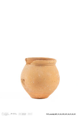 Vasilha de barro com asa