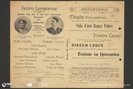 Mágda (Casa paterna); Vida d'um Rapaz Pobre; Primeira Causa; Virgem Louca; Ensinar os Ignorantes