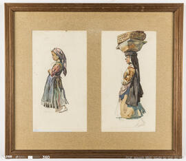 Estudos de personagens da Nazaré