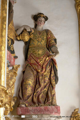 Escultura das virtudes. Temperança