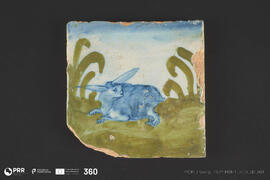 Azulejo frontal de altar, representa Coelho