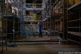 Capela-mor, Nave, Montagem estrutura andaimes