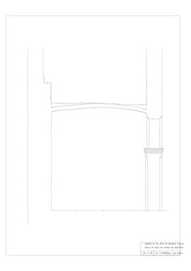 Corte da sala do lavado da sacristia