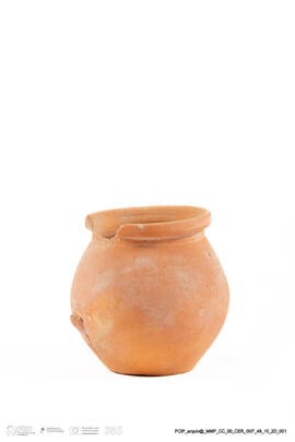 Vasilha de barro com asa