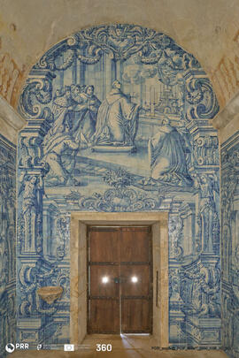 Painel de azulejo Vida de São Bento parede norte